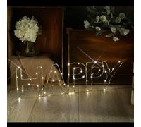 Kenable Warm White Happy Indoor Decoration Battery Powered Led Light Small