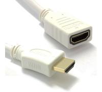 Kenable White Hdmi 1.4 High Speed 3D Tv Extension Lead Male Female Cable 0.25M