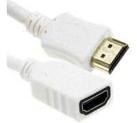 kenable White HDMI 1.4 High Speed 3D TV Extension Lead Male Female Cable 0.5m