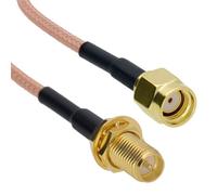 kenable WiFi Antenna Extension Cable RP-SMA Male to Female Wireless Router Aerial Lead 2.4GHz Gold Plated Low Loss 10m Clear