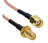 kenable WiFi Antenna Extension Cable RP-SMA Male to Female Wireless Router Aerial Lead Gold Plated 2.4GHz Low Loss 10cm 0.1m Short