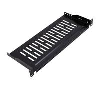 Kenable Xelan Vented Fixed Cantilever Support Shelf Tray 190mm Depth 1U Up To 10Kg Black