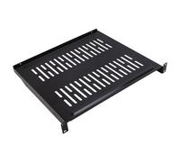 Kenable Xelan Vented Fixed Cantilever Support Shelf Tray 400mm Depth 1U Up To 10Kg Black