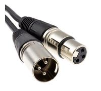 kenable XLR Microphone Cable 3 Pin Male to Female Audio Lead Black 15m | Screened Two Core Design | Metal Connectors for Studio Live Performance PA DJ Sound Recording