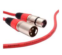 kenable XLR 3 pin Microphone Lead Male to Female Audio Cable RED 2m [2 metres]