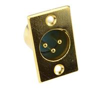 kenable XLR 3 pin Socket Microphone Chassis Panel Mount Solder Plate Gold