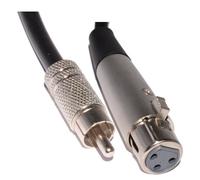 kenable XLR 3 Pin Socket to Single RCA Phono Plug OFC Audio Cable 3m [3 metres]