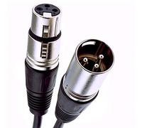 kenable XLR Cable 3 Pin Male to Female Microphone Lead Balanced Audio Screened Black 0.75m