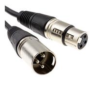 kenable XLR Cable 3 Pin Male to Female Microphone Lead Screened Audio Patch Cord Black 3m