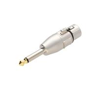 kenable XLR Female Socket to 6.35mm Mono Jack Plug Adapter Gold Plated Tip Metal Body Audio Converter