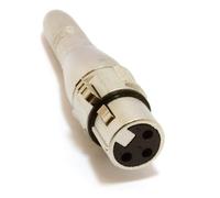 kenable XLR Female to 6.35mm Balanced Jack Socket Adapter Converter | Metal Construction for Audio Cables | Live Music & Recording Studio | Bi-Directional XLR to TRS Jack Adaptor