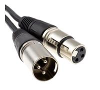 kenable XLR Microphone Cable 3 Pin Male to Female Audio Lead Black 15m | Screened Two Core Design | Metal Connectors for Studio Live Performance PA DJ Sound Recording