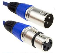 Kenable Xlr 3 Pin Microphone Lead Male To Female Audio Cable Blue 5M