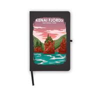 Kenai Fjords Alaska Travel Souvenir Notebook, Blank Pages, Faux Leather Cover, Planner, Journal, Workbook