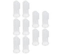 KENANLAN 10pcs Baby Finger Toothbrush, Infant Silicone Soft Finger Toothbrushes for Newborn, Safe and, Highly Transparent (Pink)