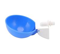 KENANLAN 10PCS G1/8 Male Thread Chicken Waterer Cup Thicken Automatic Poultry Water Feeding Equipment with Knob, for Quails Birds, Made of Premium PP Material, Eye Catching Color (Blue)