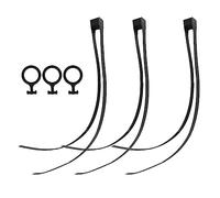 KENANLAN 3Pcs Double Lock Nylon Cable Tie Wire Zip Self Locking with Pull Ring for Outdoor Sports Restraint for Indoor Wire Tying Construction Auto Ect (Black)