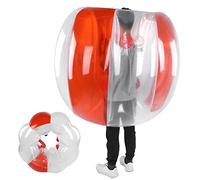 KENANLAN 47inch Outdoor Bubble Balls Durable Giant Human Ball Active Play for Adults Teen, Inflatable Bumper Balls,PVC Material, for Outside Party (Transparent Red)