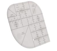 KENANLAN Acrylic Arc Cutting Sewing Ruler, Round Corner Cutter Template, Quilt Patchwork Tool with 2.5-7.6cm Curves, 45° & 90° Mark, for Sewing Lovers, DIY Supplies (Golden)