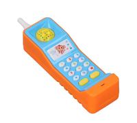 KENANLAN Baby Light Up Cell Phone Toy Educational Musical Toy, Retro Style Learning Play Cell Phone for Boys Girls with Soothing Feature, Simulation Game and Puzzle Toy (Orange)