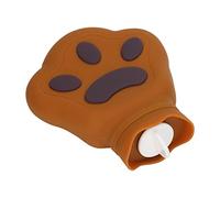 KENANLAN Bear Hot Water Bag, Cute Small Portable Silicone Microwave Heating Bottle, Compress for Winter Warmth Relief (Light Brown)