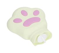 KENANLAN Bear Hot Water Bag, Cute Small Portable Silicone Microwave Heating Bottle, Compress for Winter Warmth Relief (Light Yellow)