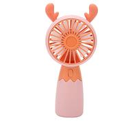 KENANLAN Cute Deer Ear Style Mini Handheld Fan with USB Charge, 300mAh Battery, Portable and Lightweight Design, Ideal and Gift for Kids, Friends, and Travellers (Pink)