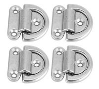 KENANLAN D Ring Boat Folding Pad 316 Stainless Steel Marine Folding Pad Eye Boat Lashing D Ring Tie Down Cleat Heavy Duty Desk Tie Down Anchor 8mm 10mm (ZWS3217-8)