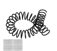 KENANLAN Durable and Sturdy 20Pcs Plastic Spiral Binding Coils 3/4in, wear, Rust, Convenient for A4 A5 Notebook with Strong Adhesion, Smooth Page Turning (Black)