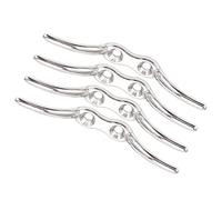 KENANLAN Durable Stainless Steel Rope Cleat Hook, Corrosion Resistance, Fixed Cleats with Flagpole Rope Cleats, Suitable for Various Yachts (Total Length 150MM)