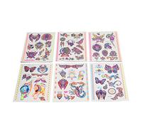 KENANLAN Glow in the Dark Temporary Tattoos Set, 20 Sheets Various Patterns for Adults Kids Halloween Festival, Designed with Lions, Owl, Skull, etc., Safe Material, Convenient to Use