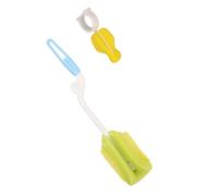 KENANLAN Infant Sponge Bottle Brush, 360° Rotating Design, Compact and Lightweight, PP and Sponge Materials, with Cup Brush for Baby (Blue)