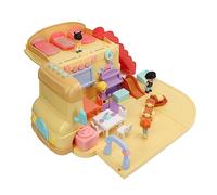 KENANLAN Interactive School Bus Toy Set, Sliding, Transforming, Music Functions for Kids, Storage Box for Toys