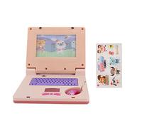 KENANLAN Kids Laptop, Learning Educational LED Music Laptop with 20 Learning Activities and 30 Music and Puzzles,Simulation Computer for Kids Ages 3+ (Purple Retractable Mouse)