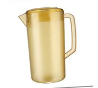KENANLAN Large Capacity PC Plastic Water Pitcher, Wear Proof, Thickened, Heat Resistant Water Jug with Scale and Lid for Lemonade, Beverage, Ice Tea, Mix Drinks (5000ml)