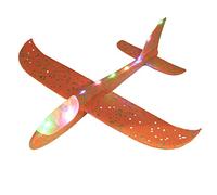 KENANLAN LED Light Glider Planes, High Safety, Exercise for Family Fun, Small and Light With LED Light, Suitable for Glider Planes, Beginners' Hand Throwing Gliders for Outdoor Sports (Orange)