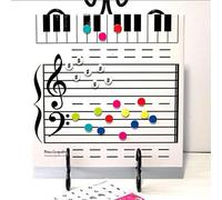 KENANLAN Magnetic Music Boards Magnetic Dry Erase Board Note Reading Borad Double Sided Music Whiteboard for Music Lessons Music Teacher Teaching Tools