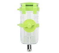 KENANLAN Pet Water Dispenser, Hanging Adjustable 4 Gears 350ml Dog Water Bottle Dispenser for Small Animal, Integrated Nozzle, Almost No Dripping, Kennel Dry (Green)