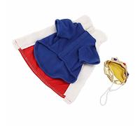 KENANLAN Red and Blue King Dog Clothes, Pet Halloween Costume, Soft Velvet Breathable Funny Costume for Small and Medium Dogs Cats, Show, Enjoy Happy Time (S)