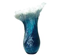 KENANLAN Resin Ocean Vases 30cm Wave Vase Artistics Table top Decoration for Home and Office