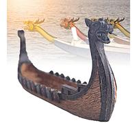 KENANLAN Resin Viking Ships Incense Stick Holder Incense Burner 31 * 14 * 11 Resin Viking Ships Incense Stick Holder Retro Ships Ornament Exquisite Beautiful Home Decoration Ornaments