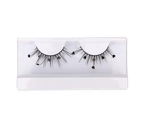 KENANLAN Sequin Flutter Lash False Eyelashes, Fluffy Wispy Love Shape Fake Eyelashes with Sequin, Reusable Faux Eyelashes for Christmas, Cosplay and Stage Performances (A13)