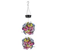 KENANLAN Solar Garden Lights 26 * 13 * 7 Solar Powered Garden Hanging Lights Mesh Orb with Butterflies Waterproof Solar Outdoor Decorative Lights for Garden Patio Porch