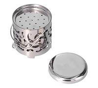 KENANLAN Stainless Steel Camping Heater, Double Layer Heat Energy Dissipating Structure, Small And Portable, Easy To Use, for Picnic Hiking Barbecue, with Outdoor Heating Cover