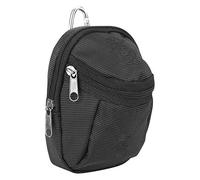 KENANLAN Trolley Net Attachment Ball 12×8×3 Portable Small Polyester Ball Bag Waist Pack Accessory with Keyring Black