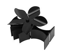 KENANLAN Wood Stove Fan, Heat Powered Low Noise 5 Blade Fireplace Accessory for Home, Aluminium Alloy Material, Auto Adjust Speed, Coal Pellet Burning