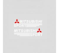 KENANS Emblem Badge Decal Logo Sticker for Mitsubishi Eclipse Cross, Car Emblems Decals Sticker Badge Decoration Accessories,White