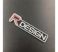 KENANS Emblem Badge Decal Logo Sticker for Volvo R DESIGN XC60 V70 S60 V40 V60 C30 V50, Car Emblems Decals Sticker Badge Decoration Accessories,Red-A