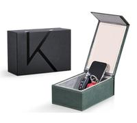 KENARK Faraday Key Fob Protector Box, Signal Shielding, Anti-Theft Car Key Box, RFID Blocking (Aqua Green, Retro-Modern Style, 4x2x7 inches)