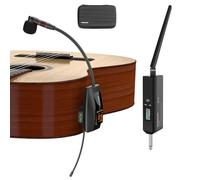 KENBAIDIO UHF Wireless Instrument Microphone with Detachable Magnetic Clip for Guitar Accordion Violin Cello,Pickup Mics System with Transmitter Receiver for Musicians,Stage Performances,196ft Range